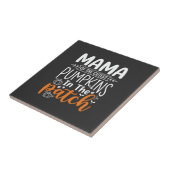 Carreau Conception de patch de citrouilles maman Halloween (Côté)