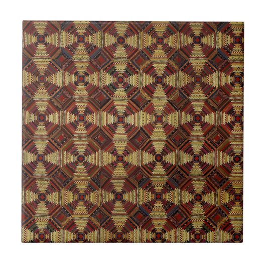 Carreau Conception de patchwork de chalet en ananas (Devant)