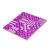 Carreau Conception de Patchwork Motifs mélangés violet bla (Côté)