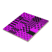 Carreau Conception de Patchwork Motifs mélangés violet noi (Côté)