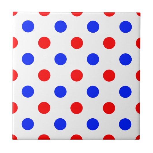 Carreau Conception de points noirs blancs rouges bleus (Devant)