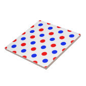 Carreau Conception de points noirs blancs rouges bleus (Côté)