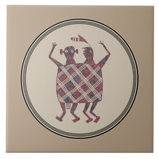 Carreau Conception de poterie Mimbres (Devant)