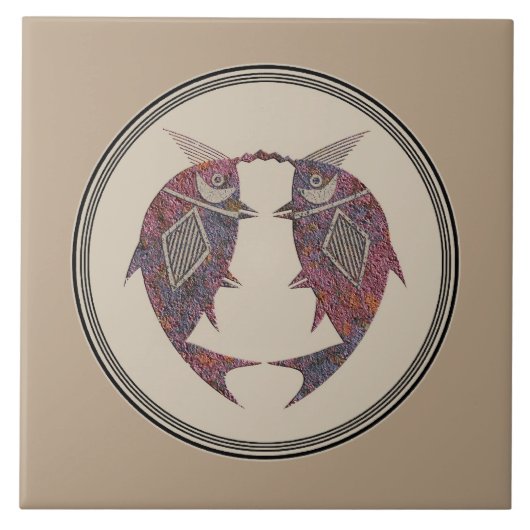 Carreau Conception de poterie Mimbres (Devant)