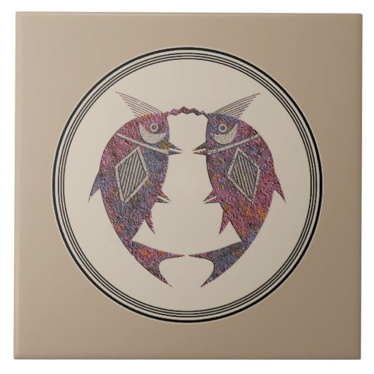 Carreau Conception de poterie Mimbres (Devant)