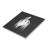 Carreau Conception de silhouette de tombe de corbeau Hallo (Côté)