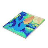 Carreau conception de sirène de bleu-queue (Côté)