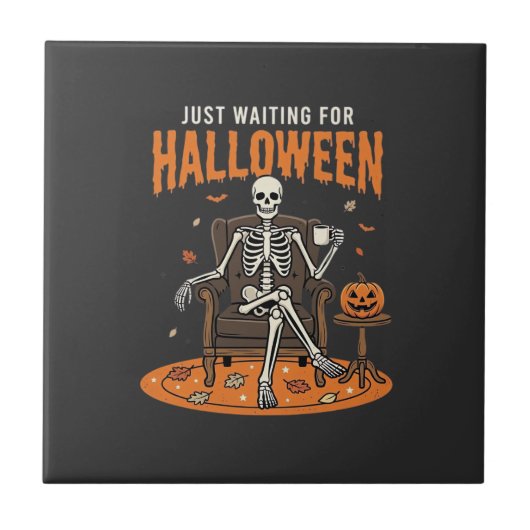 Carreau Conception de squelette juste pour Halloween_1 (Devant)