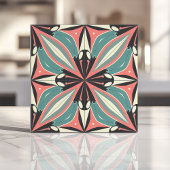 Carreau Conception de Starburst Atomique en Turquoise et C