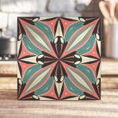 Carreau Conception de Starburst Atomique en Turquoise et C