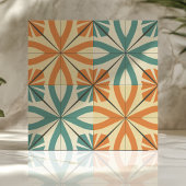 Carreau Conception de Starburst Rétro en Turquoise et Terr