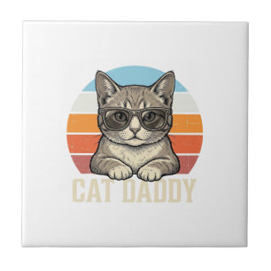 Carreau Conception de T-shirt Chat Daddy Vintage Sunset Co