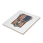 Carreau Conception de T-shirt de chasse de drapeau américa (Côté)