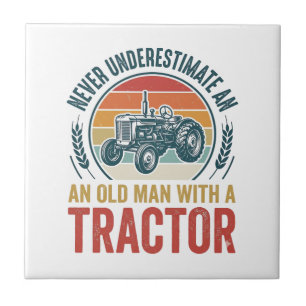 Carreau Conception de t-shirt de citation de vieil homme d