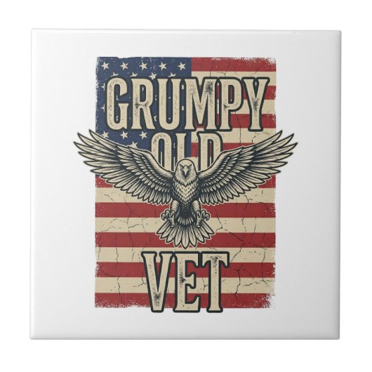 Carreau Conception de T-shirt de drapeau d'aigle patriotiq (Devant)