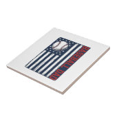 Carreau Conception de T-shirt de drapeau de papa de baseba (Côté)
