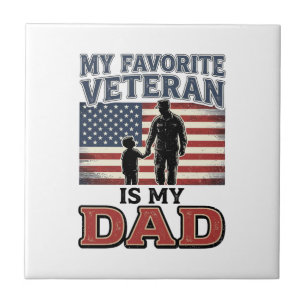 Carreau Conception de t-shirt patriotique Mon père est mon