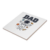 Carreau Conception de T-shirt Vector Space Astronaute Papa (Côté)