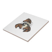 Carreau Conception de T-Shirt Vectoriel Cheval Lune Gravée (Côté)