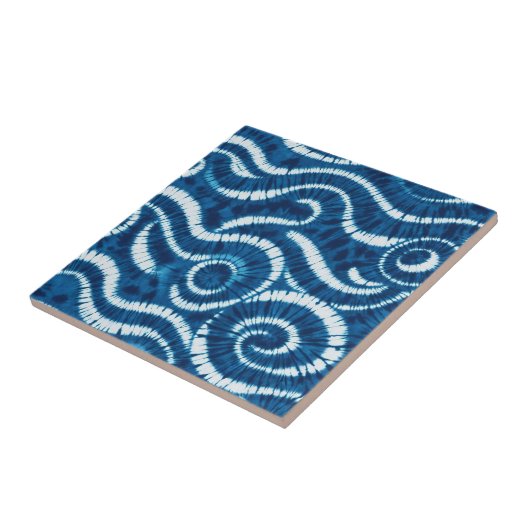 Carreau Conception de teinture à goujon Ocean Wave (Côté)