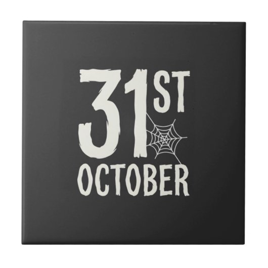 Carreau Conception de toile d'araignée Halloween du 31 oct (Devant)