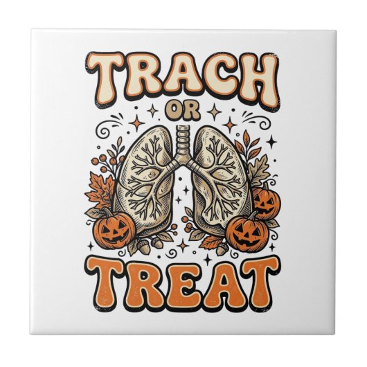 Carreau Conception de trachéotomie pour infirmière Hallowe (Devant)