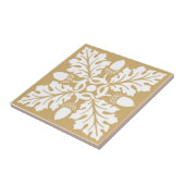 Carreau Conception de tuile de gland et de feuille de (Côté)