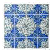 Carreau Conception de tuile découpée par main peinte dans (Devant)