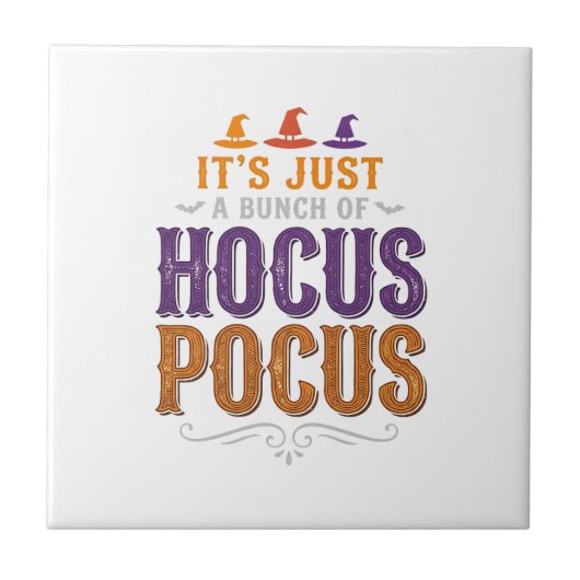 Carreau Conception de typographie Halloween Hocus Pocus vi (Devant)