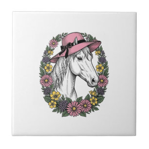Carreau Conception de vecteur d'art de portrait de cheval