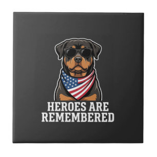 Carreau Conception de vecteur de chien héros Rottweiler pa