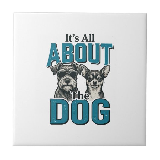Carreau Conception de vecteur de citation d'amant de chien (Devant)