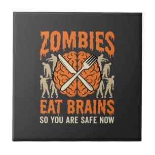Carreau Conception de vecteur de Halloween drôle de zombie