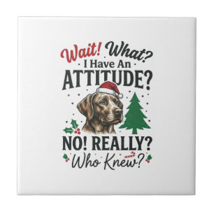 Carreau Conception de vecteur de Noël d'attitude de chien