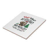 Carreau Conception de vecteur de Noël d'attitude de chien  (Côté)