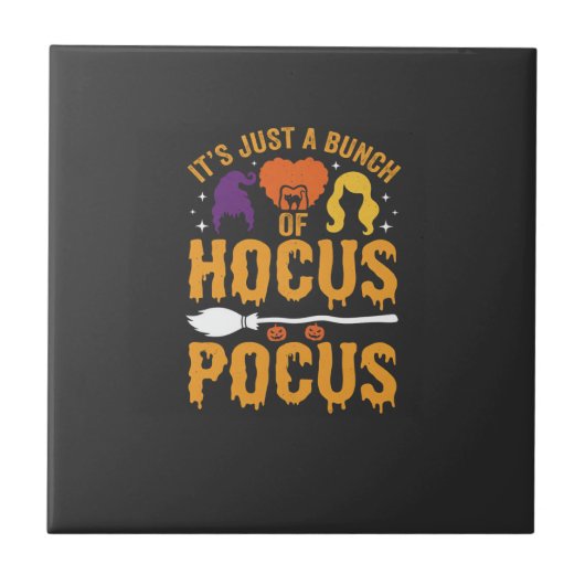 Carreau Conception de vecteur de sorcière de Hocus Pocus H (Devant)