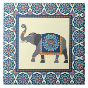 Carreau Conception d'éléphant de mandala
