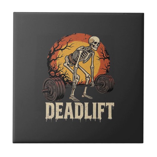 Carreau Conception d'entraînement de gym d'Halloween de so (Devant)