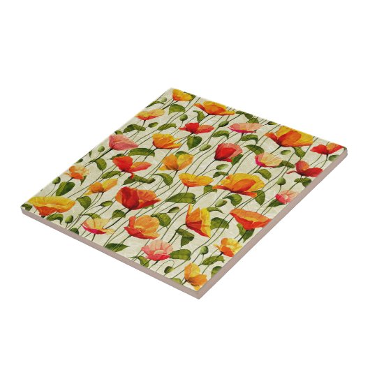 Carreau Conception des fleurs de printemps (Côté)