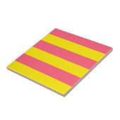 Carreau Conception des rayures rose et jaune (Côté)