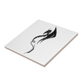 Carreau Conception d'illustration de dragon tribal noir bl (Côté)