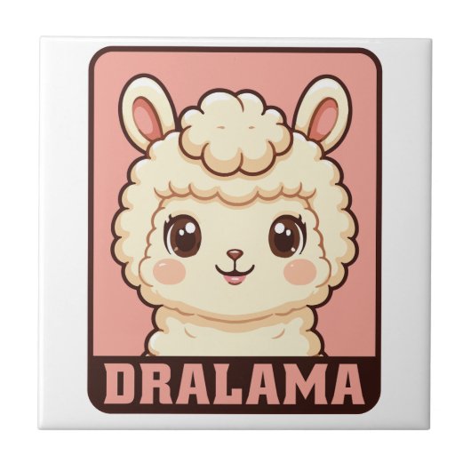 Carreau Conception d'illustration de lama mignon (Devant)