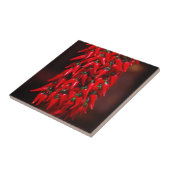 Carreau Conception d'image de piments chili pendus rouge v (Côté)