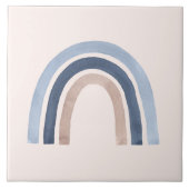 Carreau Conception du Boho bleu et arc-en-ciel de pêche (Devant)