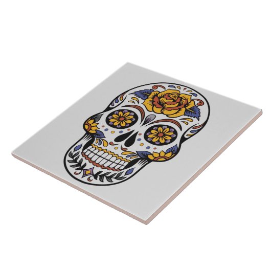 Carreau Conception du crâne peint (Côté)