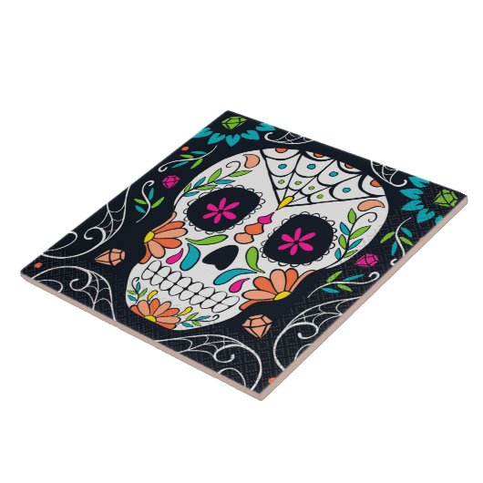 Carreau Conception du crâne peint (Côté)