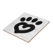 Carreau Conception d'un Empreinte de patte de coeur de chi (Côté)