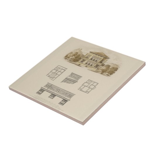 Carreau Conception d'une propriété avec plans d'intérieur (Côté)