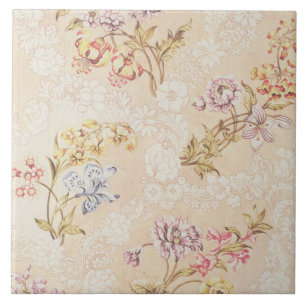 Carreau Conception florale avec des pivoines, des lis et