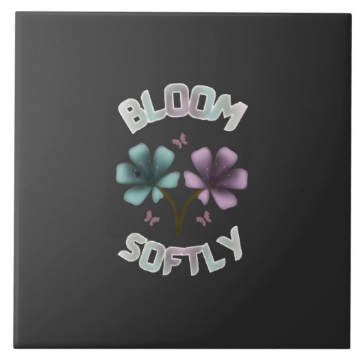 Carreau Conception florale de printemps Bloom Softly Paste (Devant)